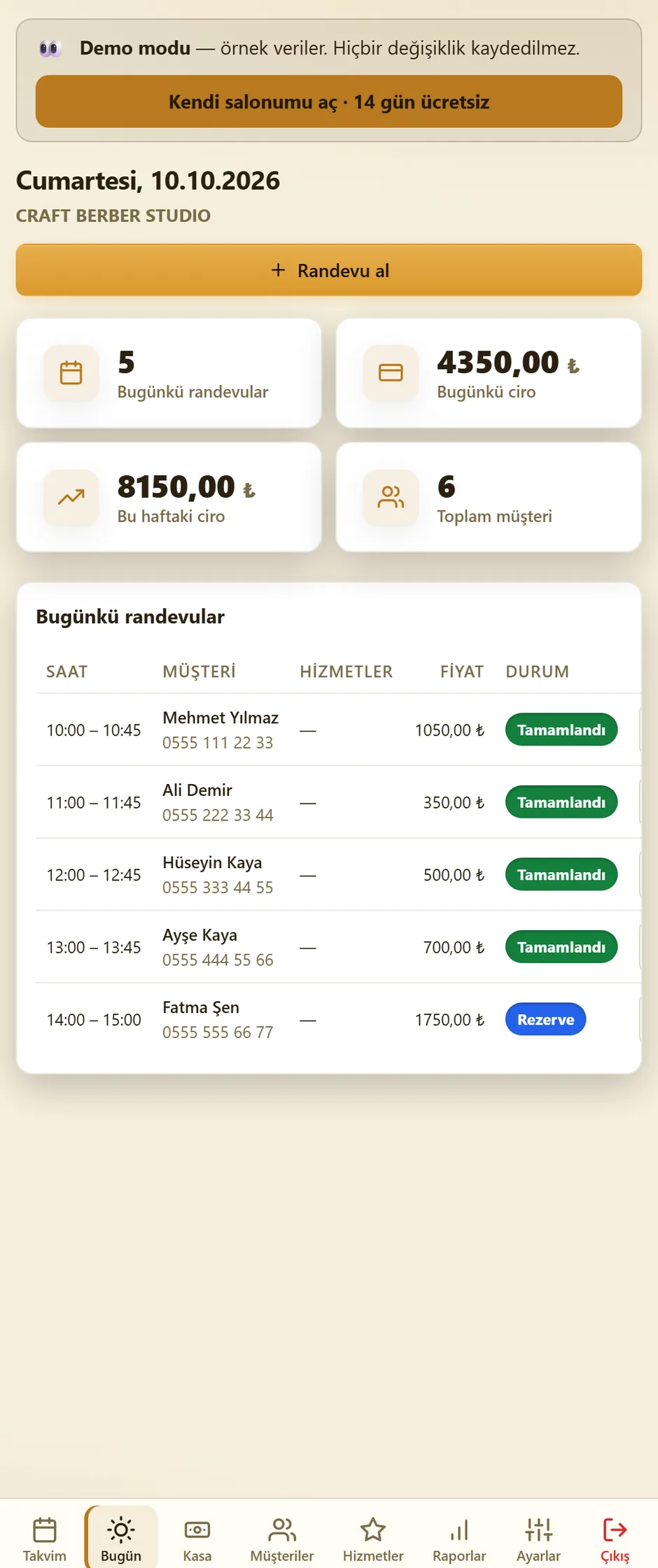 Bugün ekranı